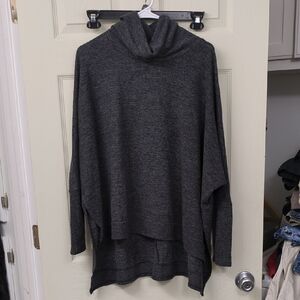 Zenana Outfitters Dark Gray Cowl Neck Sweater